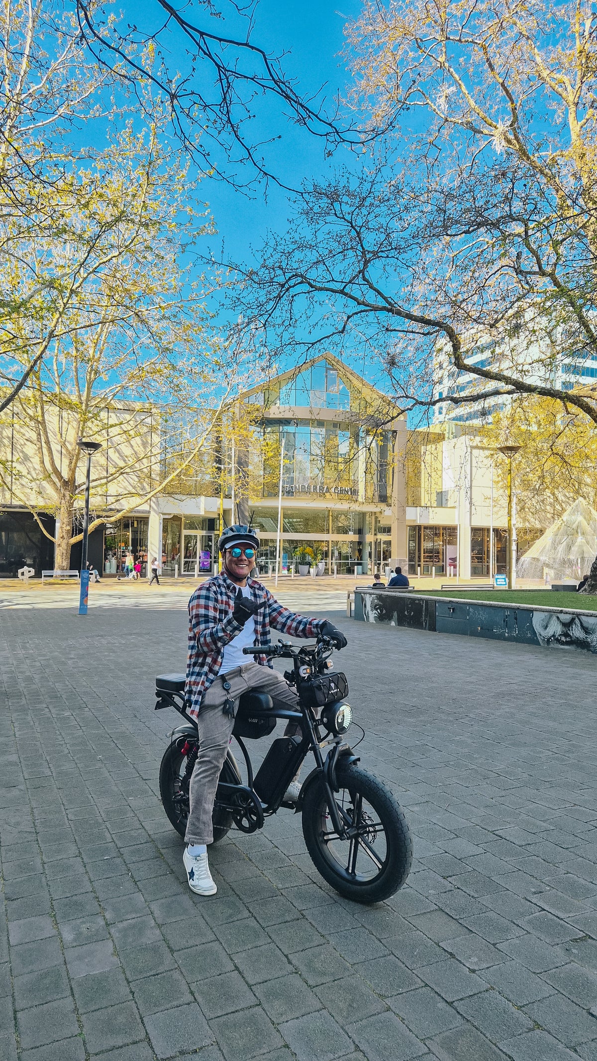 Roie on his Thunder V29 in Canberra.