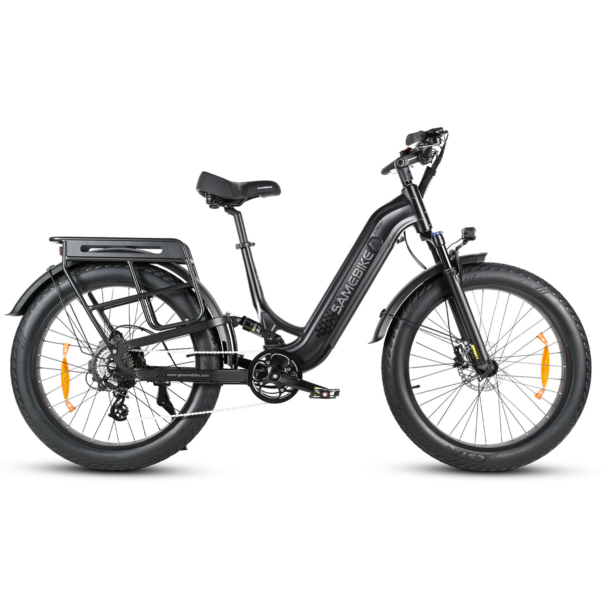 Thor Atlas Ultra fat tyre electric bike in black, with removable 48V 20Ah battery and rear cargo rack