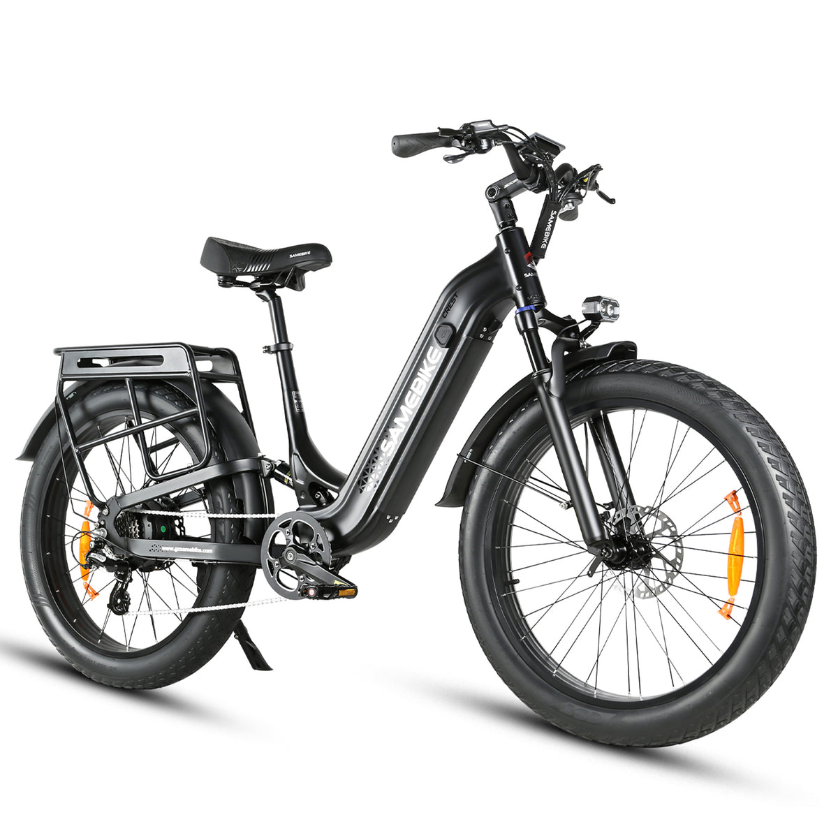 Thor Atlas Ultra fat tyre electric bike in black, with 26 inch suspension fat frame and suspension fork