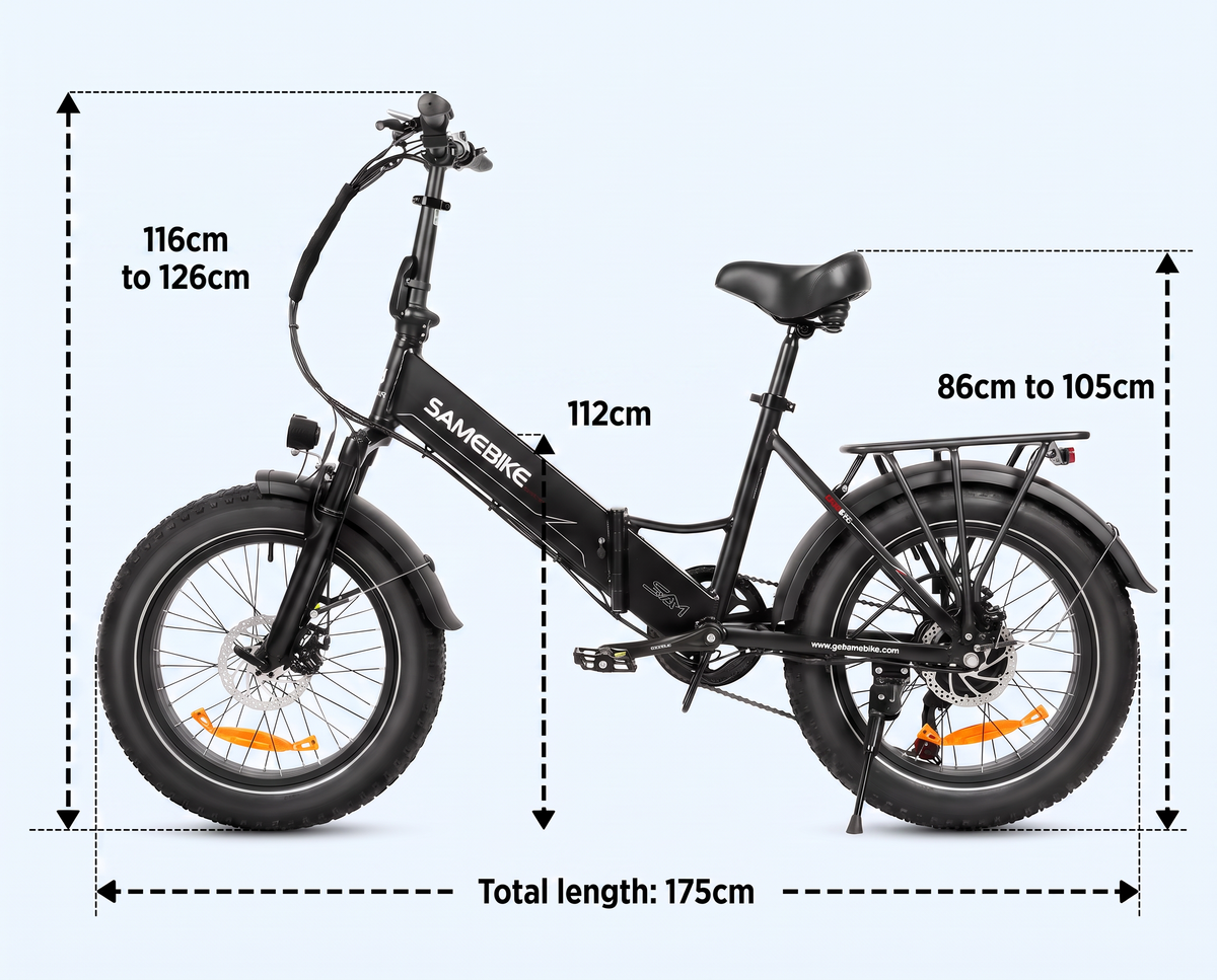 Convoy M2 electric bike sizing and measurement guide