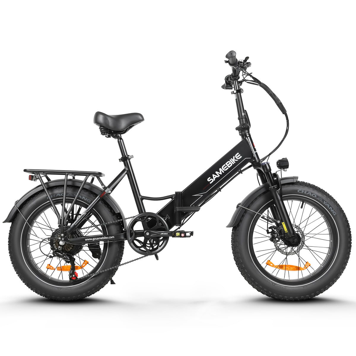 Thor Convoy M2 fat tyre electric bike in black, with 48V 13Ah battery and rear cargo rack