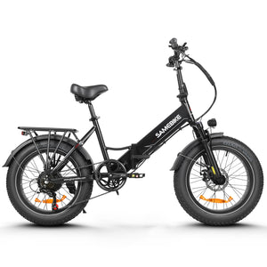 Thor Convoy M2 fat tyre electric bike in black, with 48V 13Ah battery and rear cargo rack