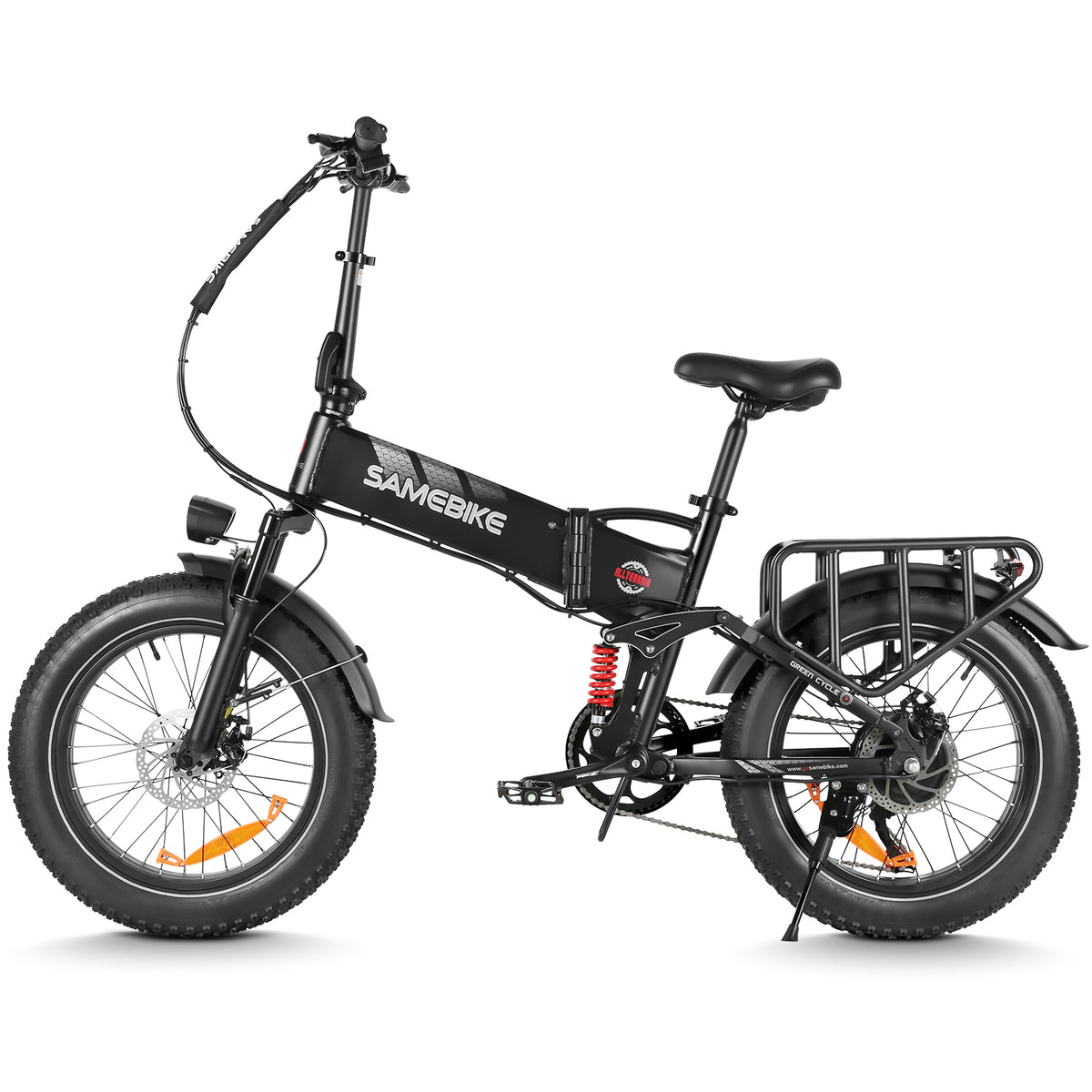 Thor Dash RS Mini fat tyre electric bike in black, with 48V 1000W brushless motor and Shimano 7 speed gearing