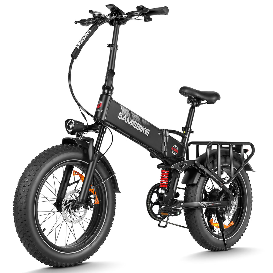 Thor Dash RS Mini fat tyre electric bike in black, with 20 x 4.0 inch CHAOYANG fat tyres and mechanical disc brakes