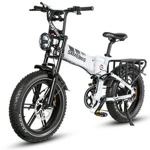 Thor Dash RS Plus fat tyre electric bike in white, with 20 x 4.0 inch KENDA fat tyres and hydraulic disc brakes