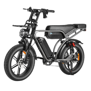 Thor Thunder V29 dual-battery electric bike in grey, shown from the front three-quarter angle.