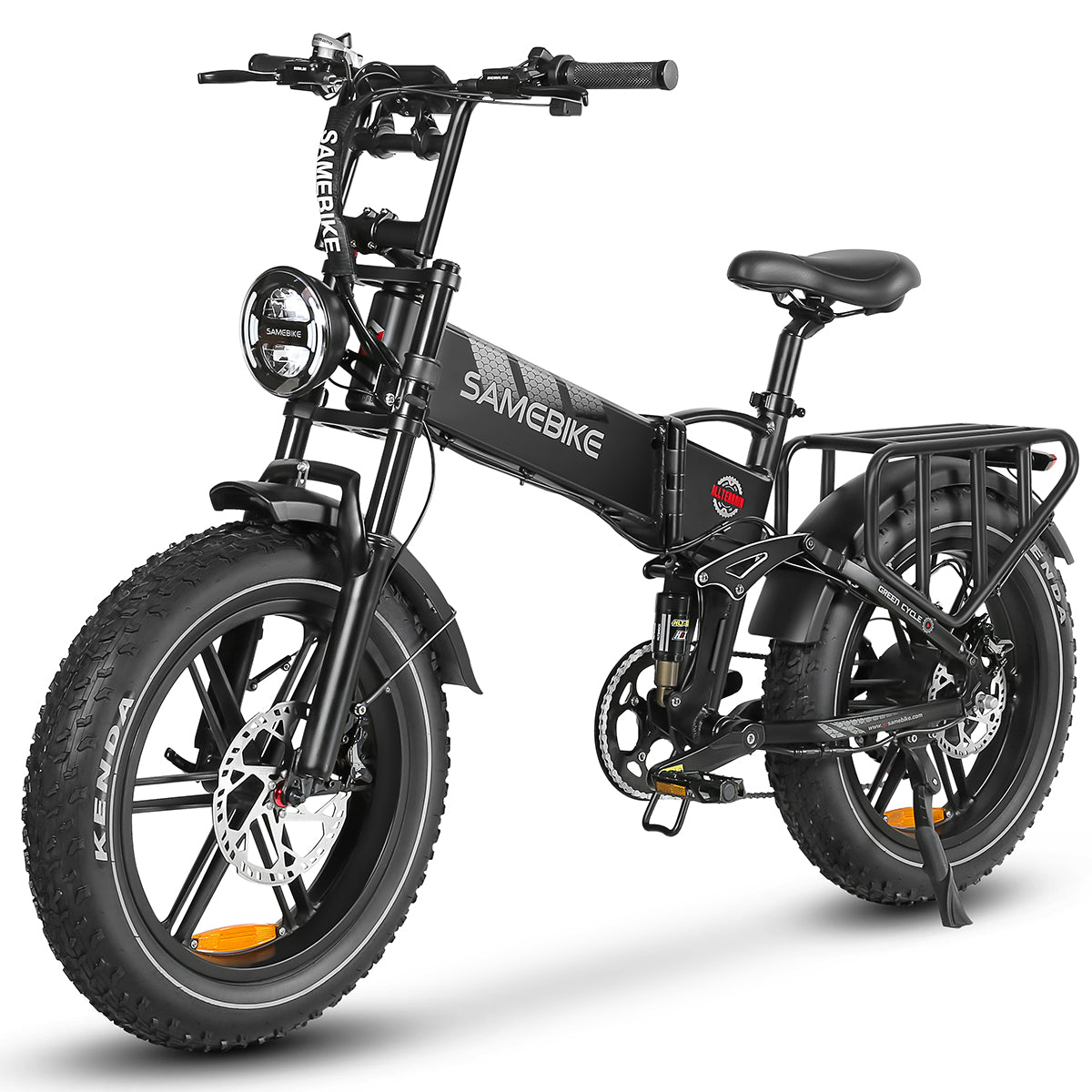 Thor Dash RS Plus fat tyre electric bike in black, with 20 x 4.0 inch KENDA fat tyres and hydraulic disc brakes