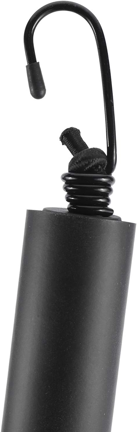 Bungee cord and hook on the end of a padded arm