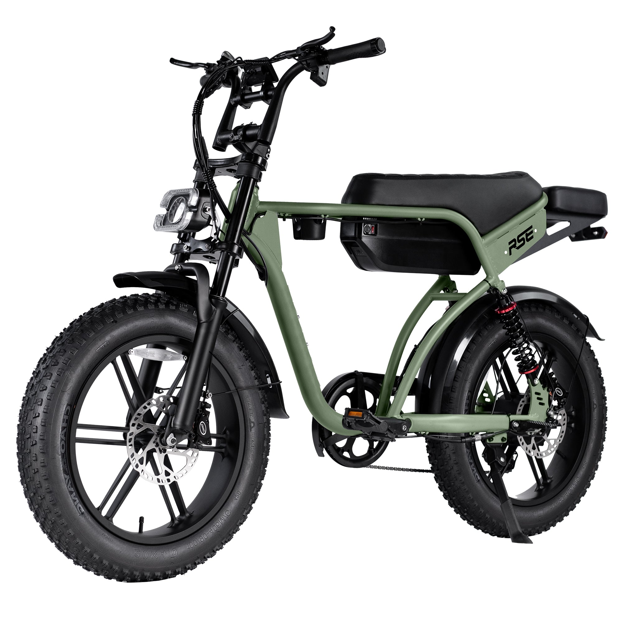 Thor Pulse RSE electric bike in Moss, front three-quarter view from the left