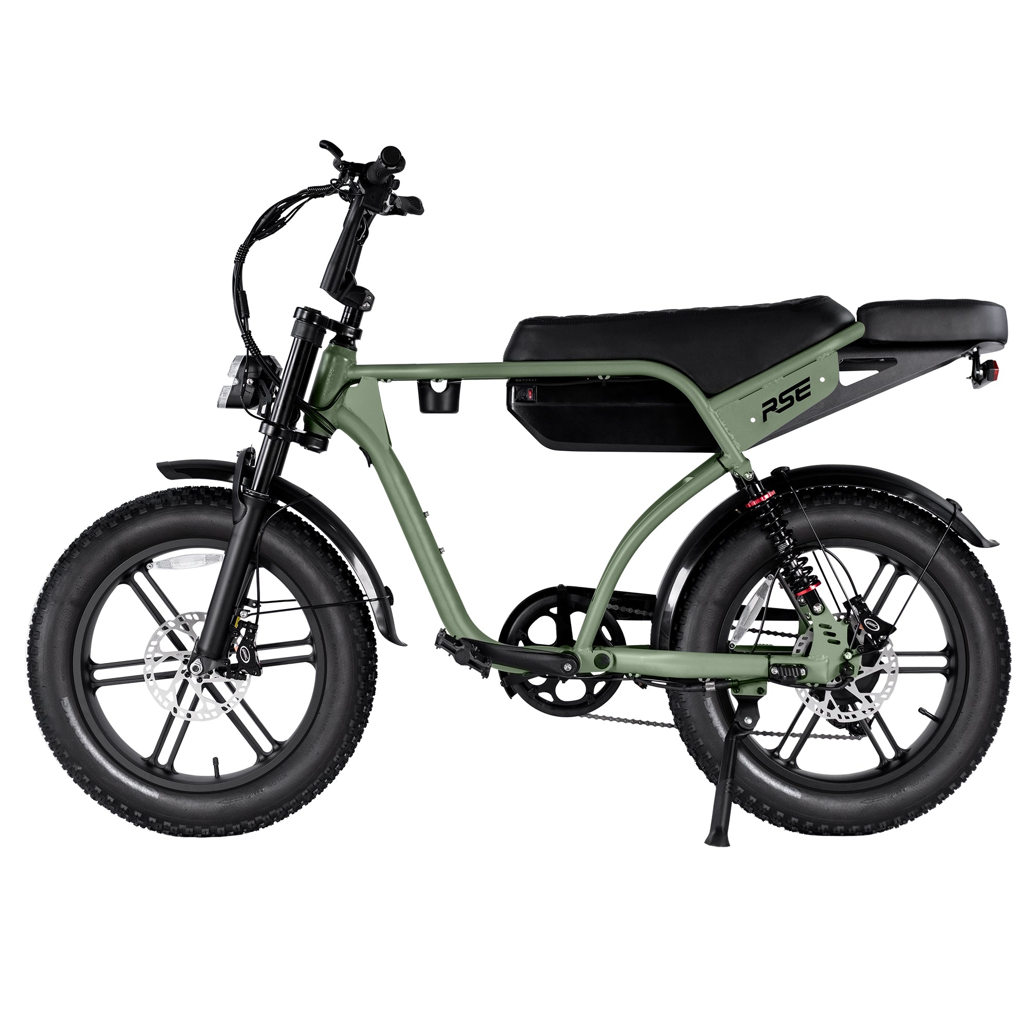 Thor Pulse RSE electric bike in Moss, side-on profile facing left