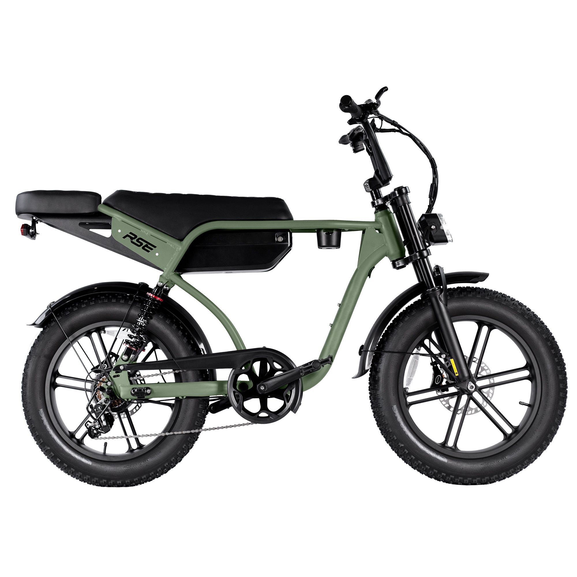 Thor Pulse RSE electric bike in Moss, side-on profile facing right