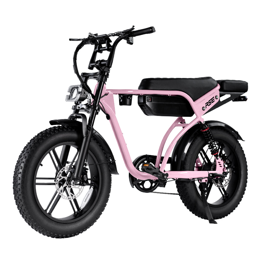 Thor Pulse RSE electric bike in Pink, front three-quarter view from the left
