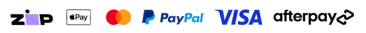 Accepted payments: Zip, Apple Pay, Mastercard, PayPal, Visa and Afterpay